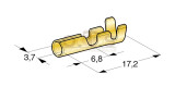 MTA Rundsteckhülse 4 mm 1 - 2.5mm² messing blank