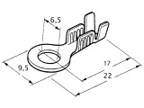 Ringkabelschuh Krallenkabelschuh M6 1.5 - 2.5 mm²...