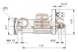 Kontrollleuchte Anzeigelampe rot Ba7s Aluminium