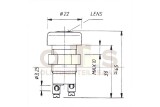 Kontrollleuchte Anzeigelampe gelb 6-24V Aluminium