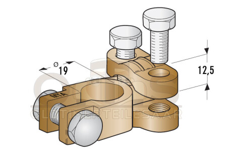 Batteriepolklemme, Ø 19,5 mm