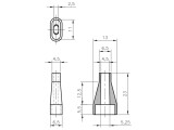 Isoliertülle schräg PVC 6.3 gelb für Flachstecker staubdicht