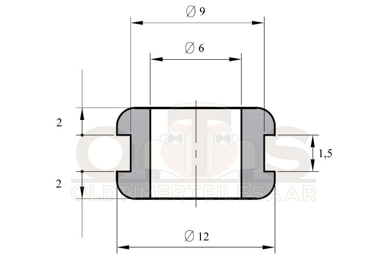 Gummitülle 9mm Blechöffnung, halogenfrei PLIOPRENE