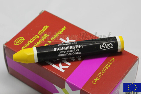 Signierkreide gelb papiert sechseckig 12mm