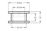 NBR Kabeldurchführung Montageloch Ø 17,5mm...