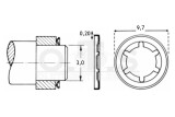 Starlock® Sicherungsscheibe 3 mm Schaft Federstahl...