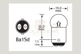 LUCAS Kfz Röhrenlampe 12V 10W Ba15d 16x35...