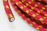 Textilumflochtenes Zündkabel rot/gelb 7 mm 2 Ohm