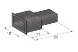 100 Isolier-Hülsen Flachstecker kurz PE ISO 6.3 rot