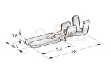 Flachstecker 6,3 Faston M630 Rastzunge 0.75-2.0 mm² messing 2609R5