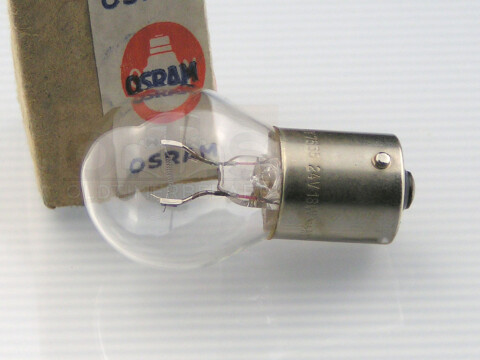 OSRAM Kugellampe 24V 18W Ba15s 25x46 Prüfzeichen