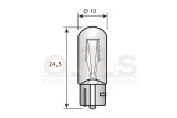 JAHN T10 Glassockellampe 24V 5W W2.1x9.5d W5W E-geprüft