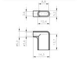 Isoliertülle für 90° Winkel-Flachsteckhülse PVC 6,3 rot