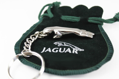 Springender Jaguar, verchromter Schlüsselanhänger TOP!