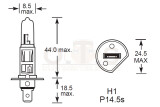 LUCAS H1 Halogen Glühlampe 12V 55W P14,5s E-geprüft 61R2