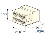 Mehrfachsteckverbinder Set 4-polig Faston