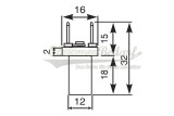 Lampenfassung BA9s isoliert 2-polig Flachstecker