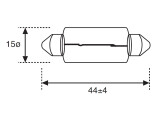 LUCAS Soffittenbirne 12V 10W S8.5 - 15x42