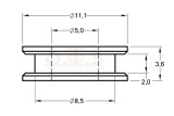 Kabeldurchführung Montageloch Ø 8,5mm Öffnung Ø 5mm