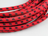 Textilumflochtene Zündkabel 7 mm rot/schwarz 2 Ohm