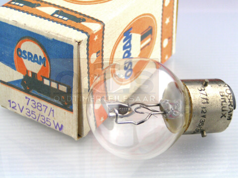 OSRAM Glühlampe 12V 35/35W Ba21d 39x60 NOS