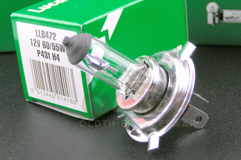 Glühlampe Halogenlampe H4 12V 60/55W P43T E-Prüfzeichnen passend