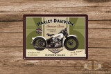 Harley-Davidson 1936 Knucklehead Blech-Postkarte 10 x 14 cm