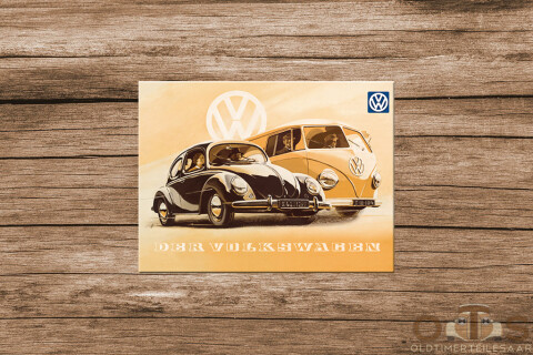 VW Volkswagen Käfer und Bulli T1 Magnet 6 x 8 cm