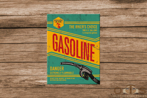 Gasoline Bikers Choice Magnet 6 x 8 cm