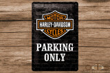 Harley-Davidson Parking only Blechschild 20 x 30 cm