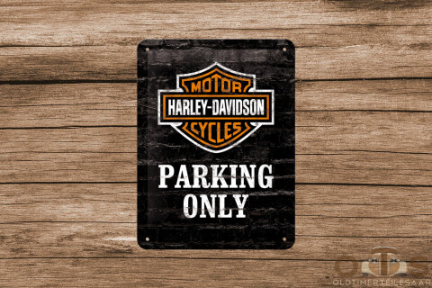 Harley-Davidson Parking only Vintage Style Blechschild 15 x 20 cm