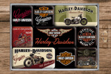 Harley-Davidson Vintage Bikes Magnet-Set 9-tlg