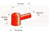 Rote Isolierkappe Pfeifenform für 7-8 mm Kabel...