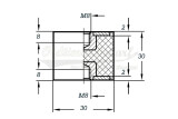 Silentblock 2 x M8 Innengewinde 30x20 1b Qualität