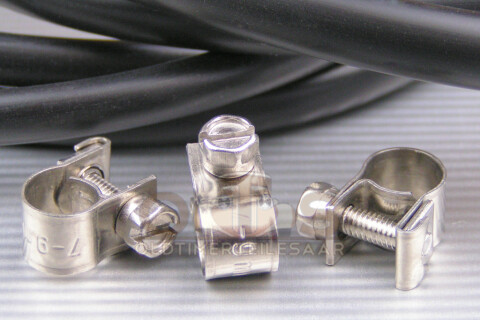 V2A Schlauchschelle Mini 7-9 mm W4 komplett Edelstahl rundziehend