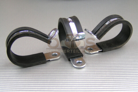 Rohrschelle gummiert Ø 25 mm RSGU 12mm Band