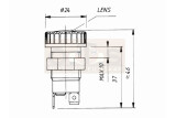 Anzeigelampe Kontrollleuchte gelb/orange Ba9s 6-24V schwarz