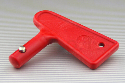 Batteriehauptschalter Batterieschlüssel Ersatzschlüssel Notaus Knochen rot f 