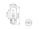 BOSMA Glassockellampe 6V 5W W2,1x9,5d W5W T10