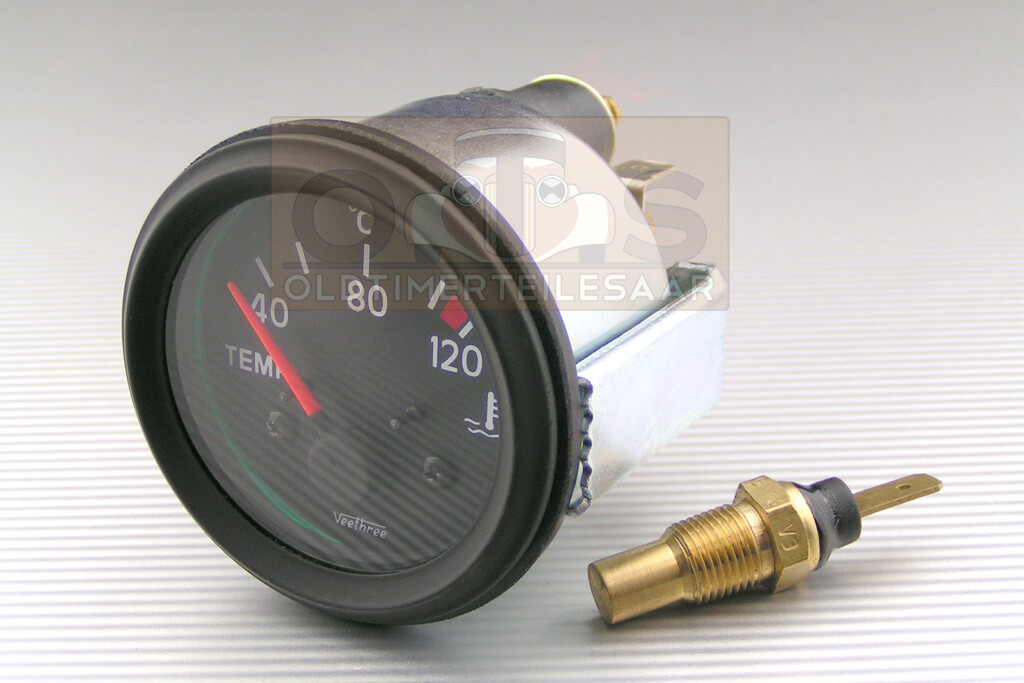 KUS Wasserdichte Temperaturanzeige Kühlwasser Instrument 40-120 ℃ 12V/24V 52MM 
