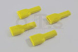 Isolierhülse für Flachsteckhülse PVC ISO 6,3 gelb