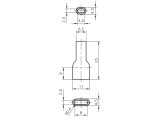 Isolierhülse für Flachsteckhülse PVC ISO 6,3 gelb