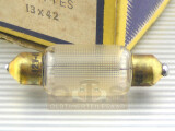 CLOVIS Soffitte 12V 15W S8.5 - 13x42 Waffelmuster Glas NOS
