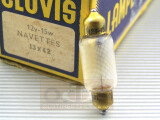 CLOVIS Soffitte 12V 15W S8.5 - 13x42 Waffelmuster Glas NOS