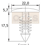 Tannenbaum Clip 8.0 - 9.0 mm Bohrung PA6 schwarz