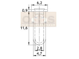 Schriftzug Tülle PE LD farblos 4.7 mm