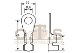 Ringkabelschuh Krallenkabelschuh M8, 1-2.5mm² messing