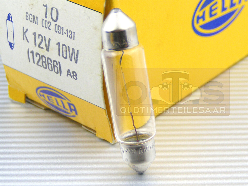 Glühlampe - Soffitte 12V 10W SV8.5 (T10,5x43) Standard (NARVA) - FEZ