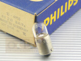PHILIPS Glühlampe 6V 1,5W Ba9s 9x22 Messingsockel NOS