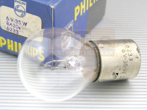 PHILIPS Glühlampe 6V 35W Ba20s 34x60 NOS